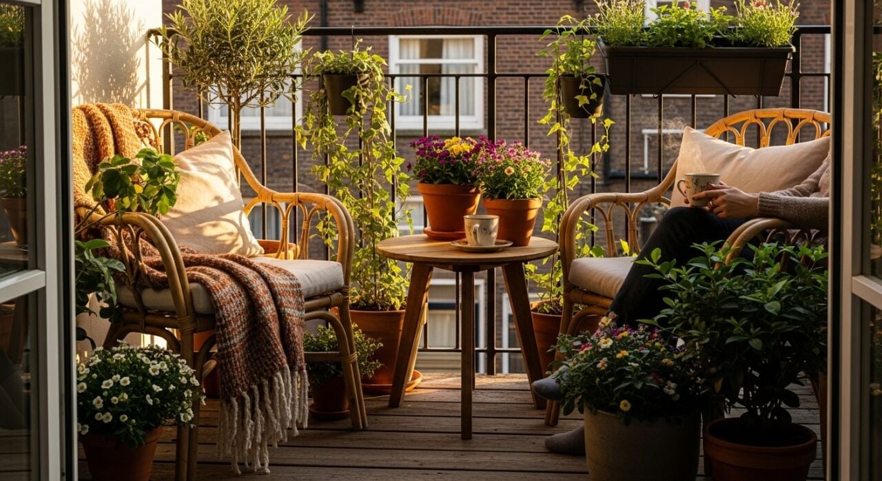 Küçük Balkon Dekorasyonu için 15 Fikir