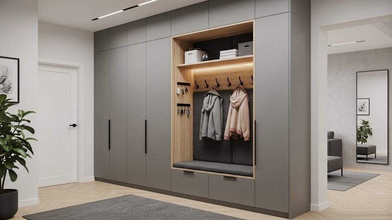 Portmanto Dekorasyonu ile Antrede Düzenli Alanlar