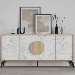 Gora Konsol 180cm Meşe - Carrara