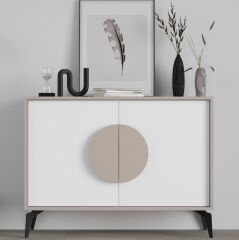 Gora Konsol 110cm Aydınlatma Mocha - Beyaz