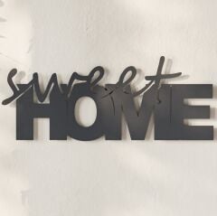 Metal Duvar Dekoru Sweet Ev Siyah