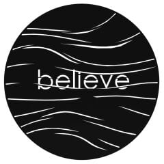 Metal Dekoratif Believe Siyah