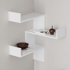Luksa Köşe Kitaplık - Beyaz - M.kt.01.12704.6