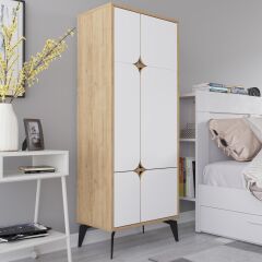 Spark Dolap Sapphire Meşe - Beyaz