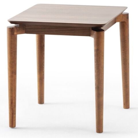 Lotus Ceviz Ahşap Yan Sehpa