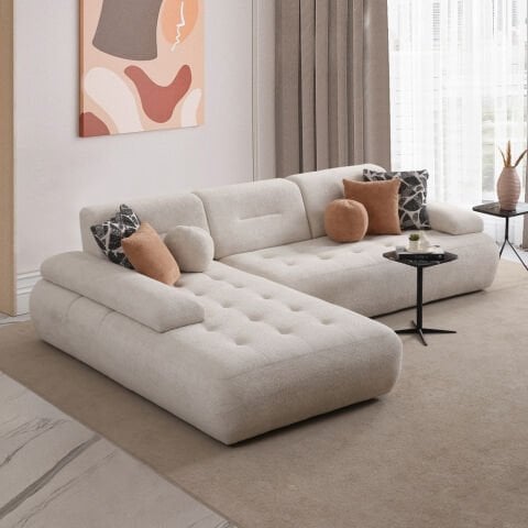 Pier Bazalı Modern Mekanizmalı Yataklı Bazalı Relax L 300 x 200 cm Köşe - Premium Seri