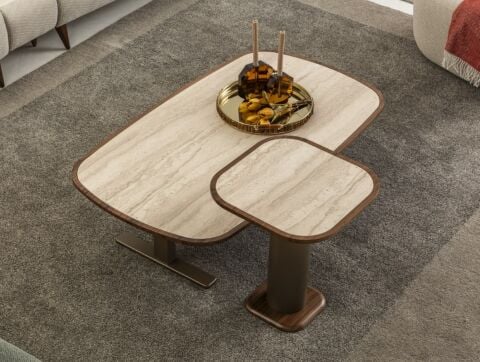 Otto Plus İkili Orta + Yan Sehpa Seti