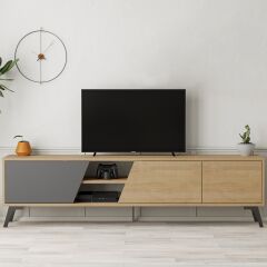 Fiona TV Sehpası Meşe - Antrasit