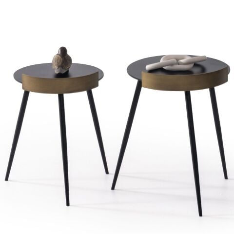 Anabella İkili Yan Sehpa Seti