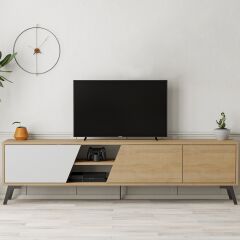 Fiona TV Sehpası Meşe - Beyaz