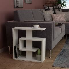 Saly Yan Sehpa - Beyaz - Beyaz - M.sh.13185.3