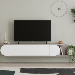 Tone TV Sehpası Aydınlatma Mocha - Beyaz