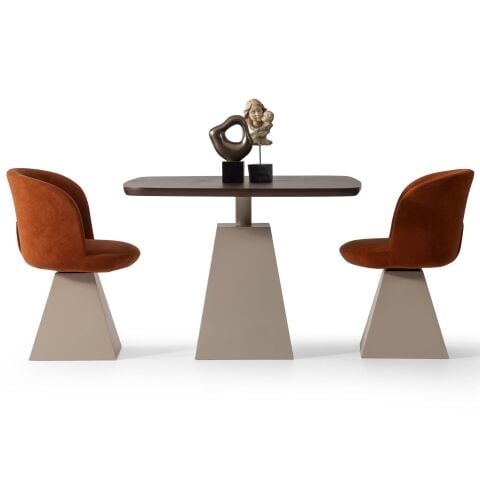 Julia Yemek Odası Masa + Sandalye x 4 Adet Set 110x110cm