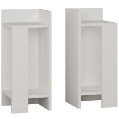 Elos Nightstand Set Beyaz - Beyaz