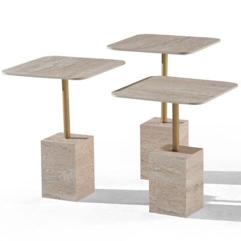 PS-109 Üçlü MDF Zigon Sehpa Seti 39x39cm