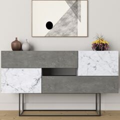 Eros Konsol Retro Gri - Carrara