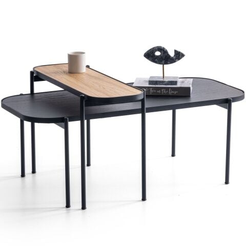 Kevin İkili Orta + Yan Sehpa Seti