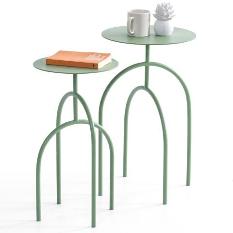 Vini İkili Metal Zigon Sehpa Seti Ç35xY55cm