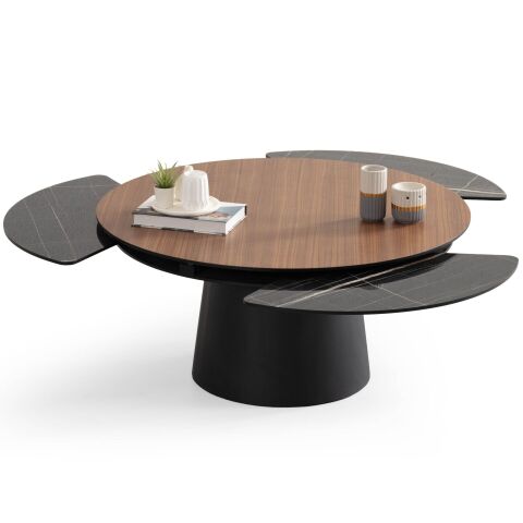 Sense Ceviz Akıllı Açılır Mekanizmalı Orta Sehpa