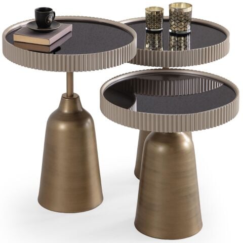 Olivia Vol1 Üçlü Zigon Sehpa Seti