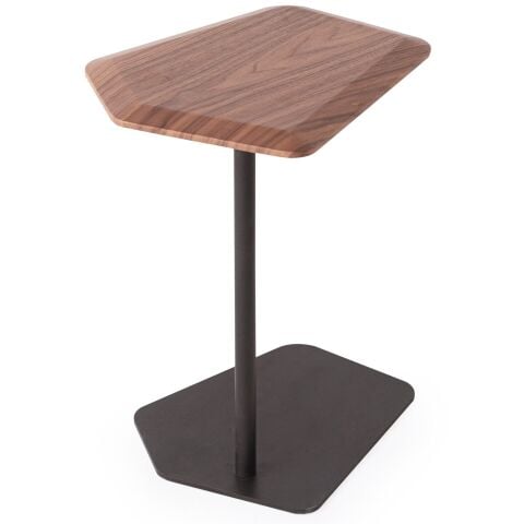 SHW1030 Ahsap Metal Cevíz Yan C Sehpa 44x37cm