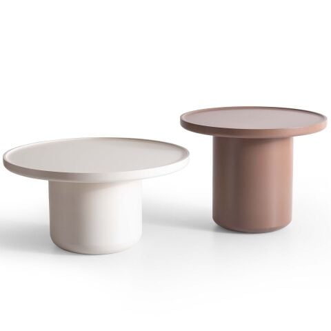 Bold İkili Ahşap Orta + Yan Sehpa Seti