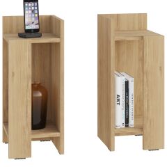 Elos Nightstand Set Meşe - Meşe