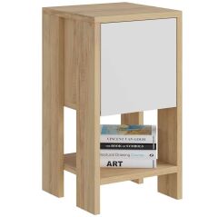 Ema Nightstand Sapphire Meşe - Beyaz