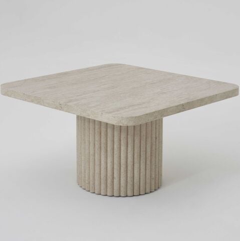 Roma Traverten Orta Sehpa 80x80cm