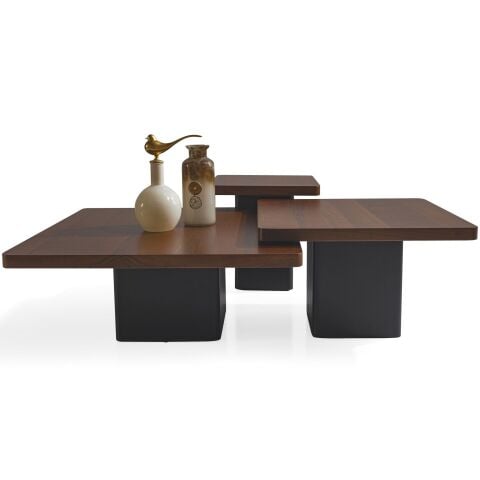 Lotus Vol2 Üçlü Orta + Yan x 2 Adet Sehpa Seti