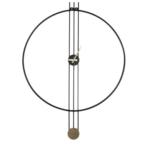 O Metal Akrep Yelkovan Duvar Saati 110x90cm