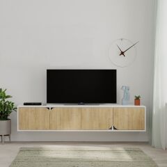 Spark TV Sehpası - Beyaz - Meşe M.tv.23535.2