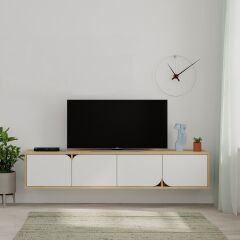 Spark TV Sehpası - Meşe - Beyaz M.tv.23535.4