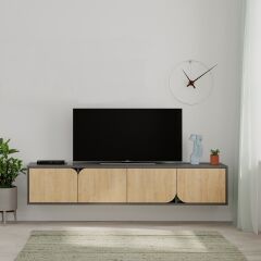 Spark TV Sehpası - Antrasit - Meşe M.tv.23535.8