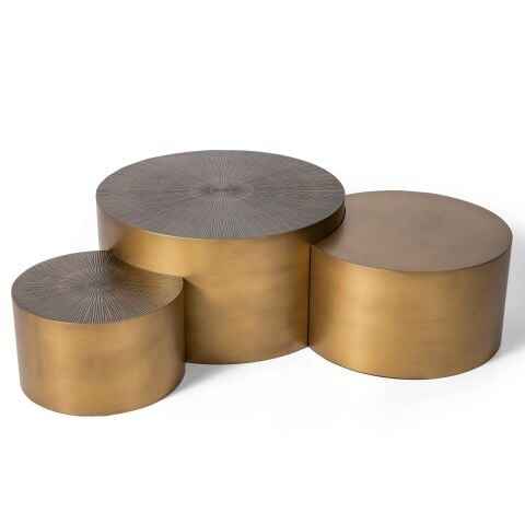 Trio Vol1 Uclu Orta + Yan x 2 Adet Sehpa Seti