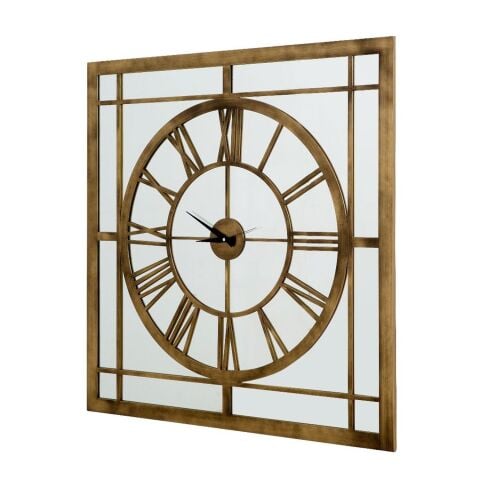 Rome Metal Akrep Yelkovan Duvar Saati 100x100cm