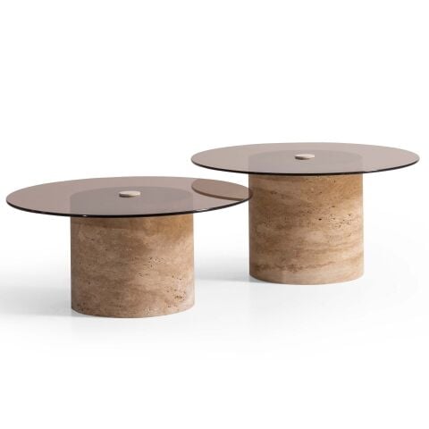 Athena Vol1 İkili Orta + Yan Sehpa Seti